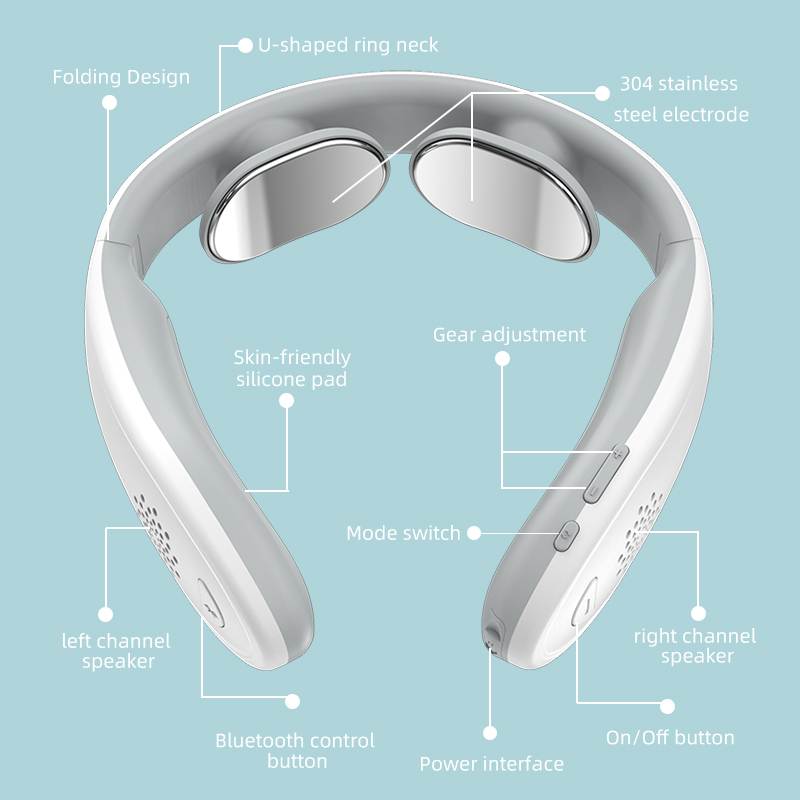 Semlamp Bluetooth Speaker EMS Neck Massager Structure Diagram Semlamp Bluetooth Speaker EMS Neck Massager Structure Diagram
